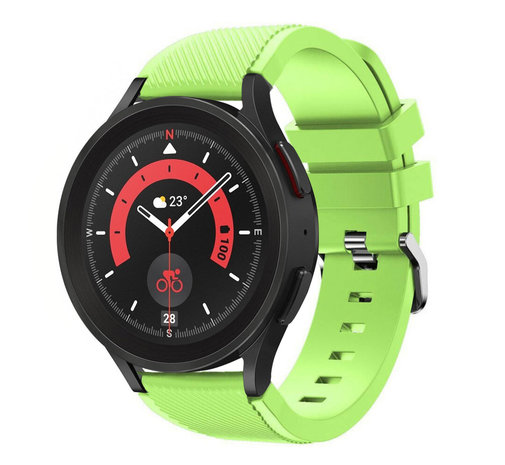 Strap-it® Strap-it Samsung Galaxy Watch 5 Pro Silikonarmband (Hellgrün)