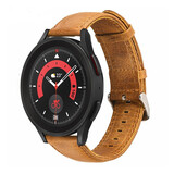 Strap-it® Samsung Galaxy Watch 5 Pro Lederarmband (Braun) Strap-it® Samsung Galaxy Watch 5 Pro Lederarmband (Braun)