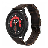 Strap-it® Samsung Galaxy Watch 5 Pro Lederarmband (DunkelBraun) Strap-it® Samsung Galaxy Watch 5 Pro Lederarmband (DunkelBraun)