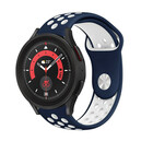 Strap-it® Strap-it Samsung Galaxy Watch 5 Pro Sportarmband (Blau/Weiß)