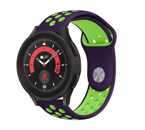 Strap-it® Samsung Galaxy Watch 5 Pro Sportarmband (Lila/Grün) Strap-it® Samsung Galaxy Watch 5 Pro Sportarmband (Lila/Grün)
