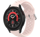 Strap-it® Strap-it Samsung Galaxy Watch 5 Pro Silikonarmband mit Löchern (Rosa)