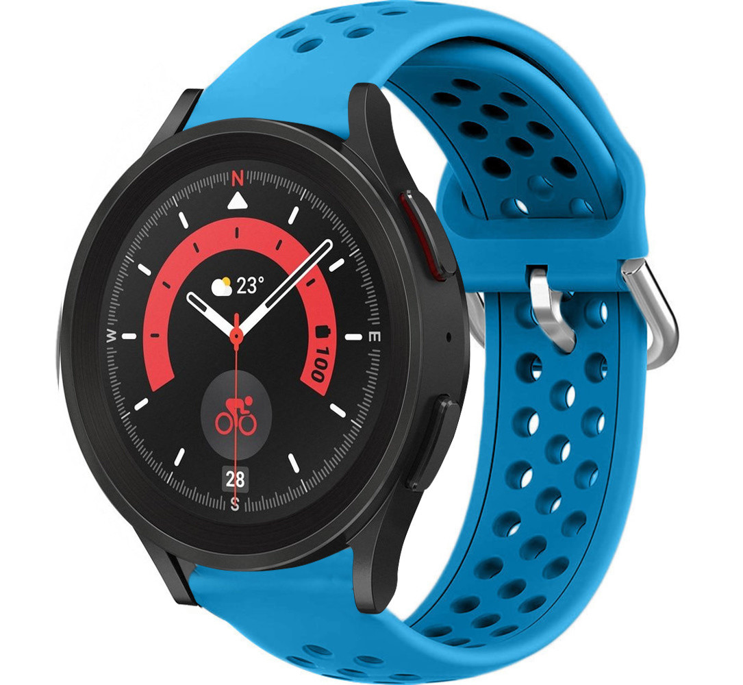 Strap-it® Strap-it Samsung Galaxy Watch 5 Pro Silikonarmband mit Löchern (Hellblau) Strap-it® Strap-it Samsung Galaxy Watch 5 Pro Silikonarmband mit Löchern (Hellblau)