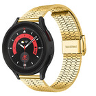 Strap-it® Strap-it Samsung Galaxy Watch 5 Pro Edelstahlarmband (Gold)