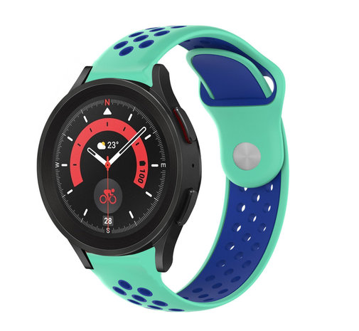 Strap-it® Strap-it Samsung Galaxy Watch 5 Pro Sportarmband (Aqua/Blau)