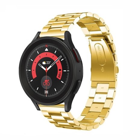Strap-it® Strap-it Samsung Galaxy Watch 5 Pro Stahlarmband (Gold)