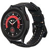 Strap-it® Strap-it Samsung Galaxy Watch 5 Pro Lederarmband (Schwarz) Strap-it® Strap-it Samsung Galaxy Watch 5 Pro Lederarmband (Schwarz)