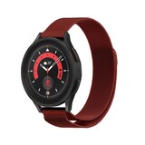 Strap-it® Samsung Galaxy Watch 5 Pro Milanese Armband (Rot) Strap-it® Samsung Galaxy Watch 5 Pro Milanese Armband (Rot)