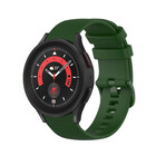 Strap-it® Strap-it Samsung Galaxy Watch 5 Pro Luxus-Silikonarmband (Armeegrün)