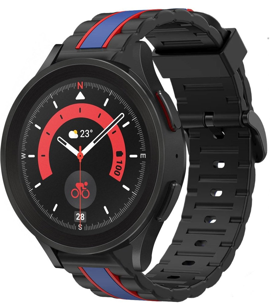 Strap-it® Strap-it Samsung Galaxy Watch 5 Pro Special Edition Band (Schwarz/Blau)