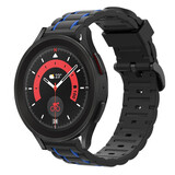 Strap-it® Samsung Galaxy Watch 5 Pro Sportschnallenband (Schwarz/Blau) Strap-it® Samsung Galaxy Watch 5 Pro Sportschnallenband (Schwarz/Blau)