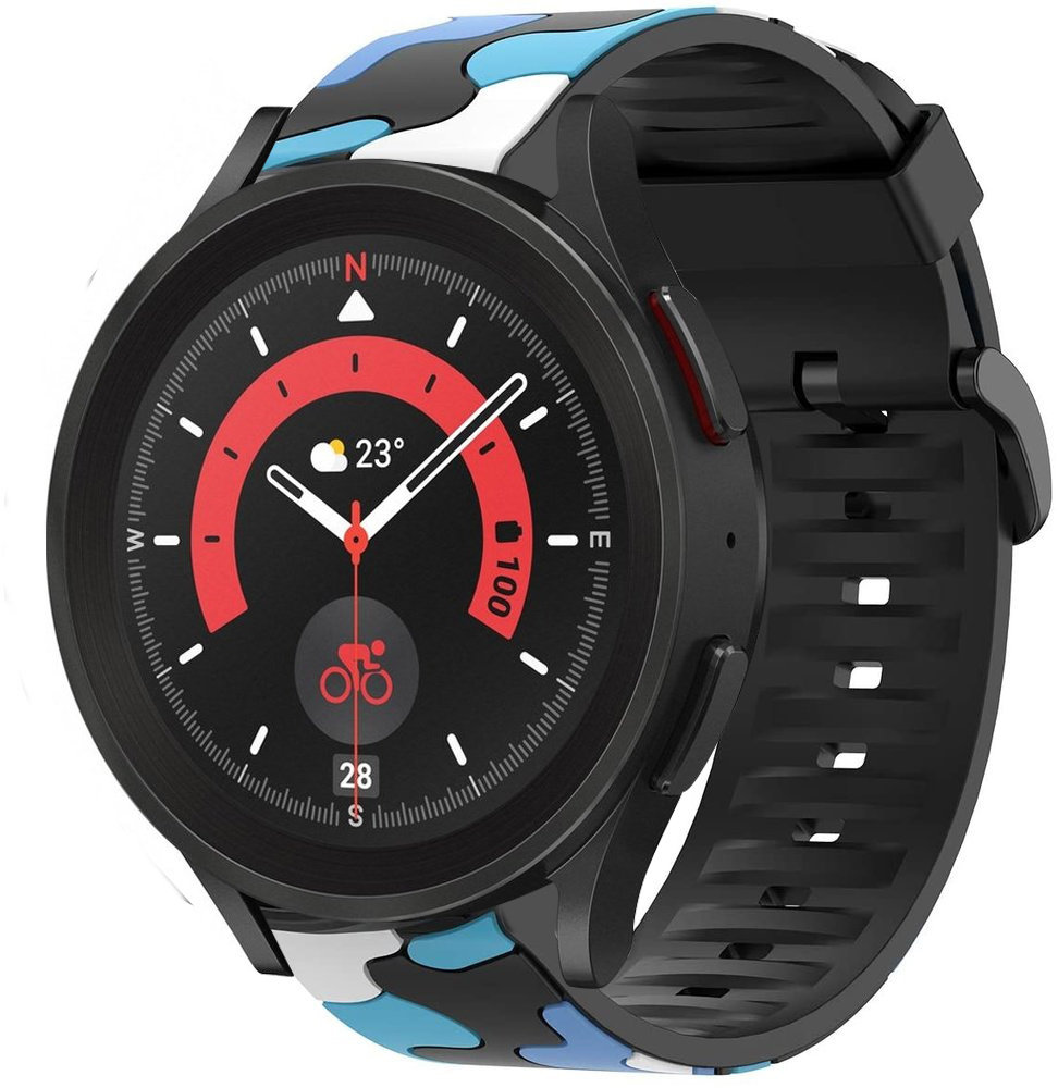 Strap-it® Strap-it Samsung Galaxy Watch 5 Pro Camouflage-Armband (Blau)