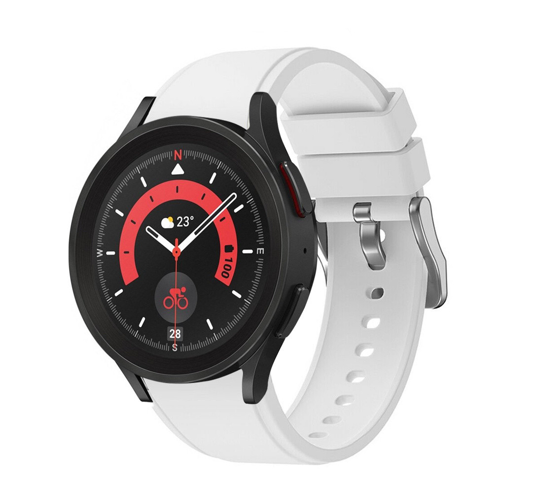 Strap-it® Strap-it Samsung Galaxy Watch 5 Pro Armband Silikon (Weiß)