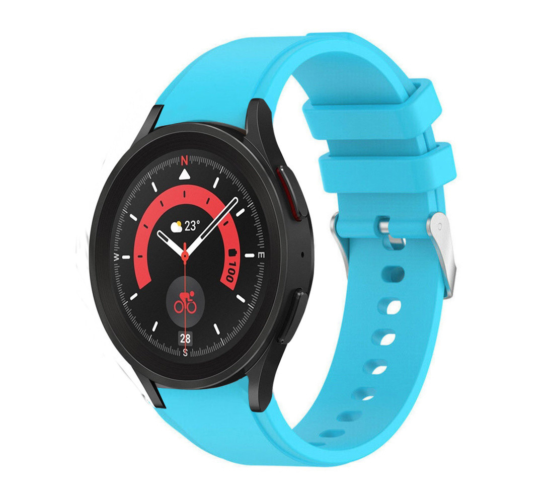 Strap-it® Strap-it Samsung Galaxy Watch 5 Pro Armband Silikon (Hellblau)