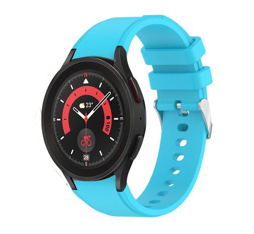 Strap-it® Strap-it Samsung Galaxy Watch 5 Pro Armband Silikon (Hellblau)