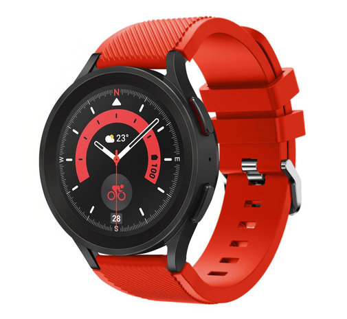 Strap-it® Strap-it Samsung Galaxy Watch 5 Pro Silikonarmband (Rot)