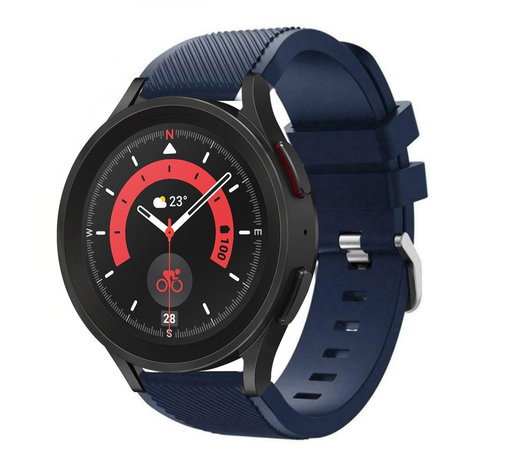 Strap-it® Strap-it Samsung Galaxy Watch 5 Pro Silikonarmband (Dunkelblau)
