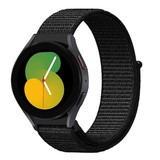 Strap-it® Samsung Galaxy Watch 5 - 40mm Nylonarmband (Schwarz) Strap-it® Samsung Galaxy Watch 5 - 40mm Nylonarmband (Schwarz)