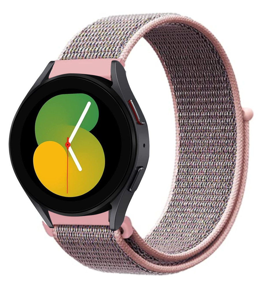 Strap-it® Strap-it Samsung Galaxy Watch 5 - 40mm Nylonarmband (Rosa Sand) Strap-it® Strap-it Samsung Galaxy Watch 5 - 40mm Nylonarmband (Rosa Sand)