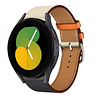 Strap-it® Strap-it Samsung Galaxy Watch 5 - 40mm Lederarmband (Weiß/Dunkelblau) Strap-it® Strap-it Samsung Galaxy Watch 5 - 40mm Lederarmband (Weiß/Dunkelblau)