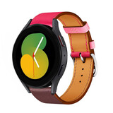 Strap-it® Samsung Galaxy Watch 5 - 40mm Lederarmband (Rosa/Rotbraun)