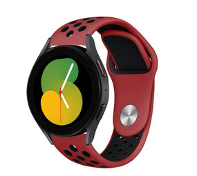 Strap-it® Samsung Galaxy Watch 5 - 40mm Sportarmband (Rot/Schwarz) Strap-it® Samsung Galaxy Watch 5 - 40mm Sportarmband (Rot/Schwarz)