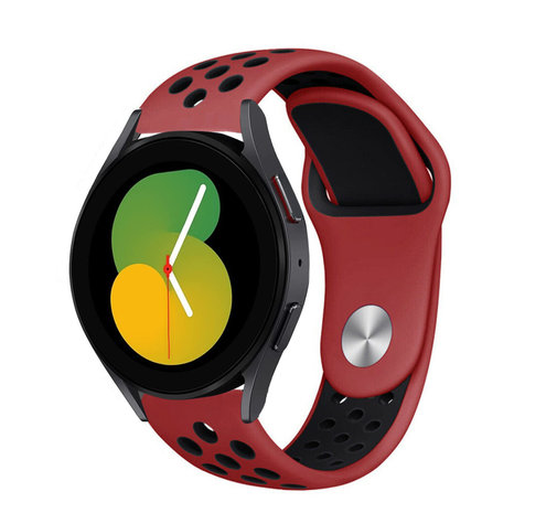 Strap-it® Strap-it Samsung Galaxy Watch 5 - 40mm Sportarmband (Rot/Schwarz) Strap-it® Strap-it Samsung Galaxy Watch 5 - 40mm Sportarmband (Rot/Schwarz)