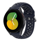 Strap-it® Samsung Galaxy Watch 5 - 40mm Silikonarmband mit Löchern (Dunkelblau) Strap-it® Samsung Galaxy Watch 5 - 40mm Silikonarmband mit Löchern (Dunkelblau)