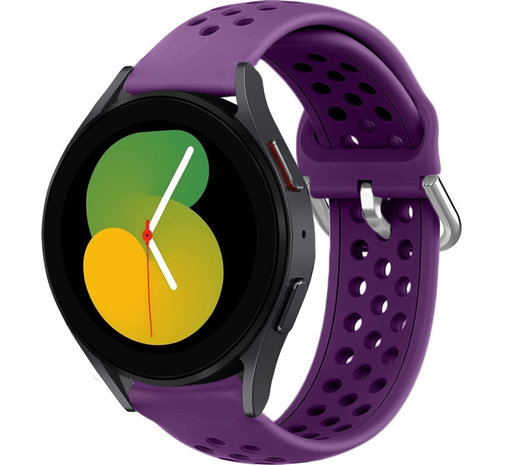 Strap-it® Strap-it Samsung Galaxy Watch 5 - 40mm Silikonarmband mit Löchern (Lila)