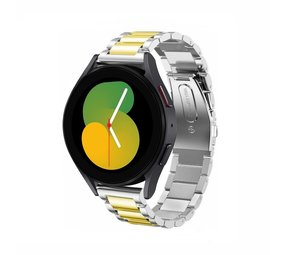 Strap-it® Samsung Galaxy Watch 5 - 40mm Stahlarmband (Silber/Gold) Strap-it® Samsung Galaxy Watch 5 - 40mm Stahlarmband (Silber/Gold)