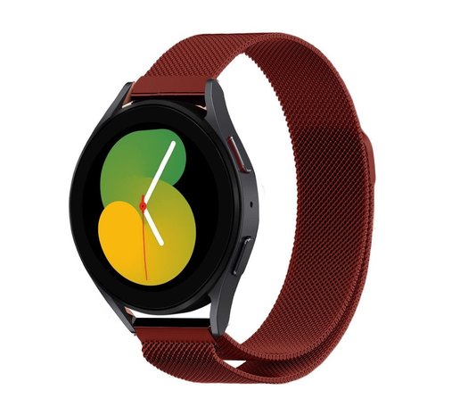 Strap-it® Strap-It Samsung Galaxy Watch 5 - 40mm Milanese Armband (Rot)