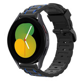 Strap-it® Samsung Galaxy Watch 5 - 40mm Sportschnallenarmband (Schwarz/Blau) Strap-it® Samsung Galaxy Watch 5 - 40mm Sportschnallenarmband (Schwarz/Blau)