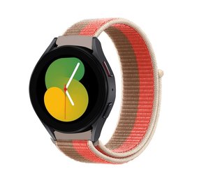 Strap-it® Samsung Galaxy Watch 5 - 40mm Nylonarmband (Rosa Pomelo) Strap-it® Samsung Galaxy Watch 5 - 40mm Nylonarmband (Rosa Pomelo)
