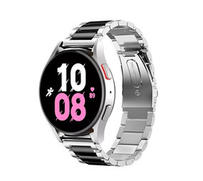 Strap-it® Samsung Galaxy Watch 5 - 44mm Stahlarmband (Silber/Schwarz) Strap-it® Samsung Galaxy Watch 5 - 44mm Stahlarmband (Silber/Schwarz)
