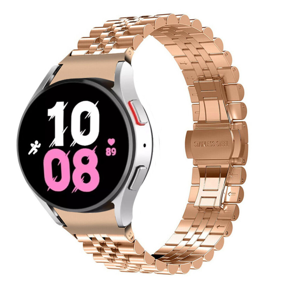 Strap-it® Strap-it Samsung Galaxy Watch 5 - 44mm Jubilee Stahlarmband (Roségold)