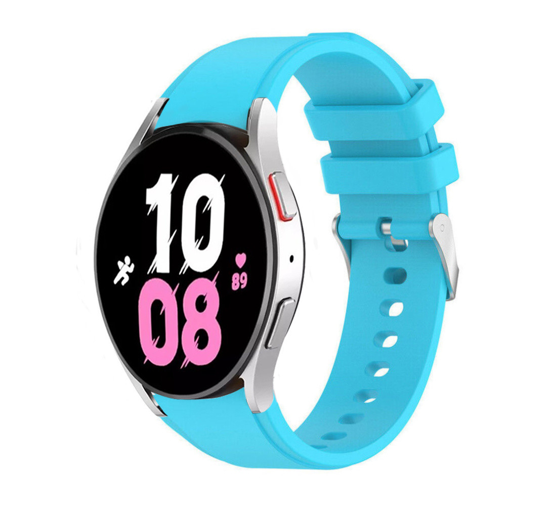 Strap-it® Strap-it Samsung Galaxy Watch 5 - 44mm Armband Silikon (Hellblau)