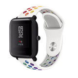 Strap-it® Amazfit Bip Sportarmband (Weiß Bunt) Strap-it® Amazfit Bip Sportarmband (Weiß Bunt)