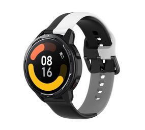 Strap-it® Xiaomi Watch S1 Triple Sportarmband (Schwarz-Weiß-Grau) Strap-it® Xiaomi Watch S1 Triple Sportarmband (Schwarz-Weiß-Grau)