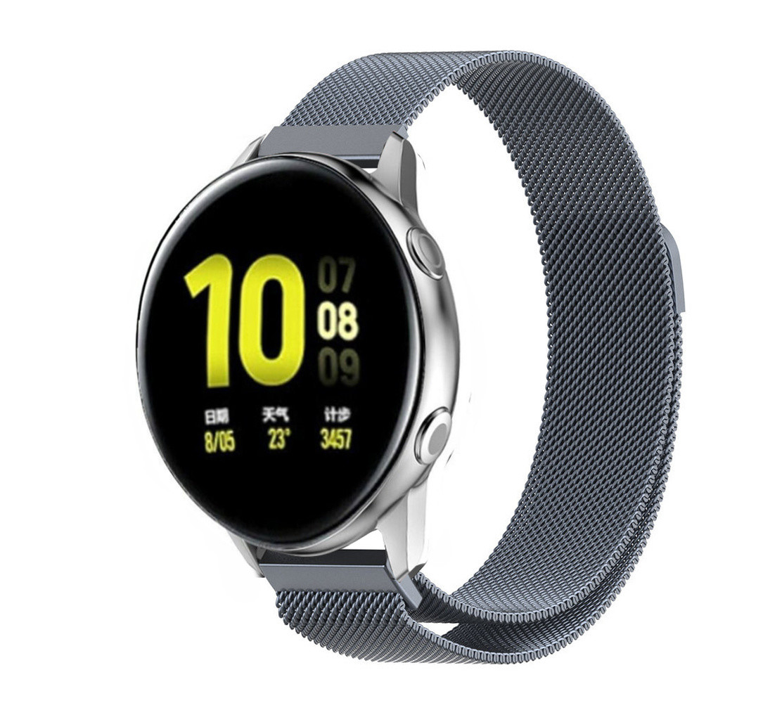 Strap-it® Strap-It Samsung Galaxy Watch Active Milanese Armband (Space Grey) Strap-it® Strap-It Samsung Galaxy Watch Active Milanese Armband (Space Grey)