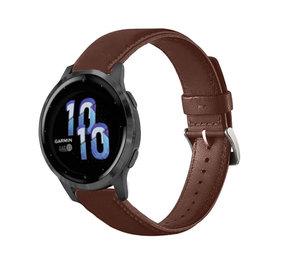 Strap-it® Garmin Venu 2s Lederarmband - 40mm - Rotbraun Strap-it® Garmin Venu 2s Lederarmband - 40mm - Rotbraun