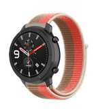 Strap-it® Xiaomi Amazfit GTR Nylonarmband (Rosa Pomelo)