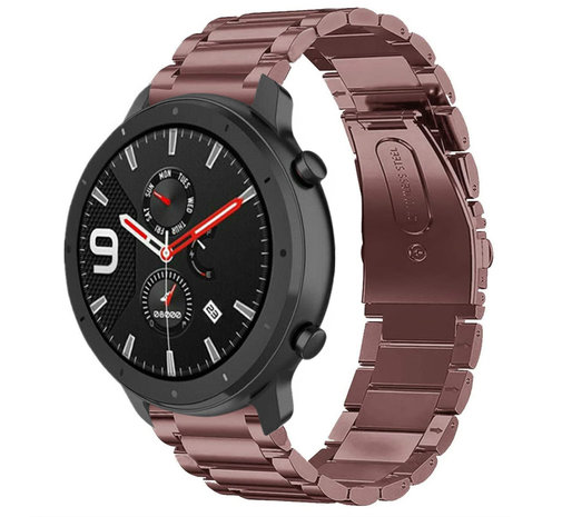 Strap-it® Strap-it Xiaomi Amazfit GTR Stahlarmband (Bronze-Gold)