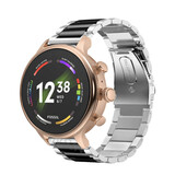 Strap-it® Fossil Gen 6 (42mm) Stahlarmband (Silber/Schwarz) Strap-it® Fossil Gen 6 (42mm) Stahlarmband (Silber/Schwarz)
