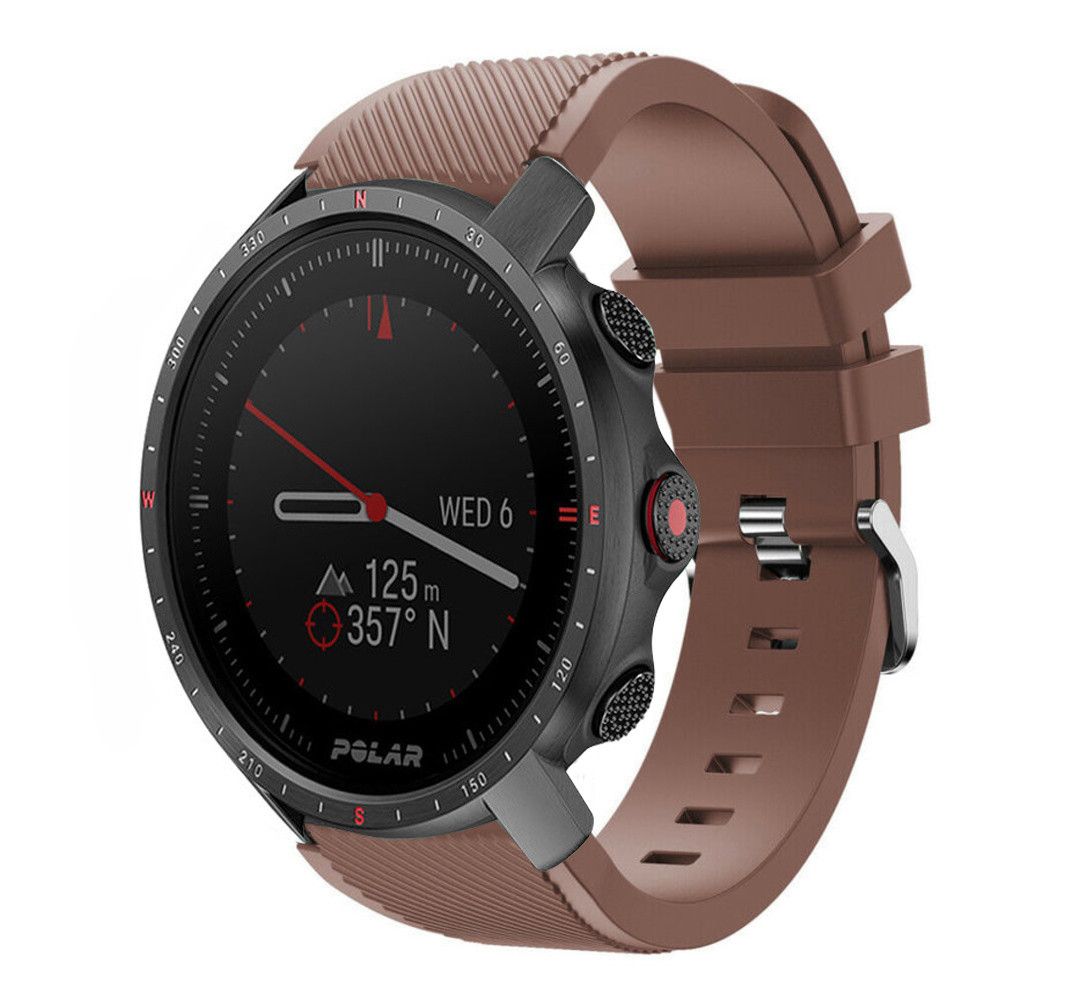 Strap-it® Strap-it Polar Grit X Pro Twill Silikonarmband (Kaffeebraun)
