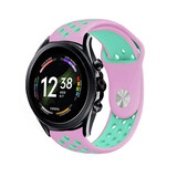 Strap-it® Fossil Gen 6 44mm Sportarmband (Rosa/Aqua) Strap-it® Fossil Gen 6 44mm Sportarmband (Rosa/Aqua)
