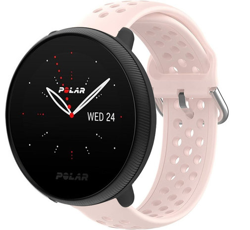 Strap-it® Strap-it Polar Ignite 2 Silikonband mit Löchern (Hellrosa)
