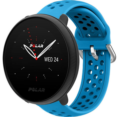 Strap-it® Strap-it Polar Ignite 2 Silikonband mit Löchern (Hellblau)