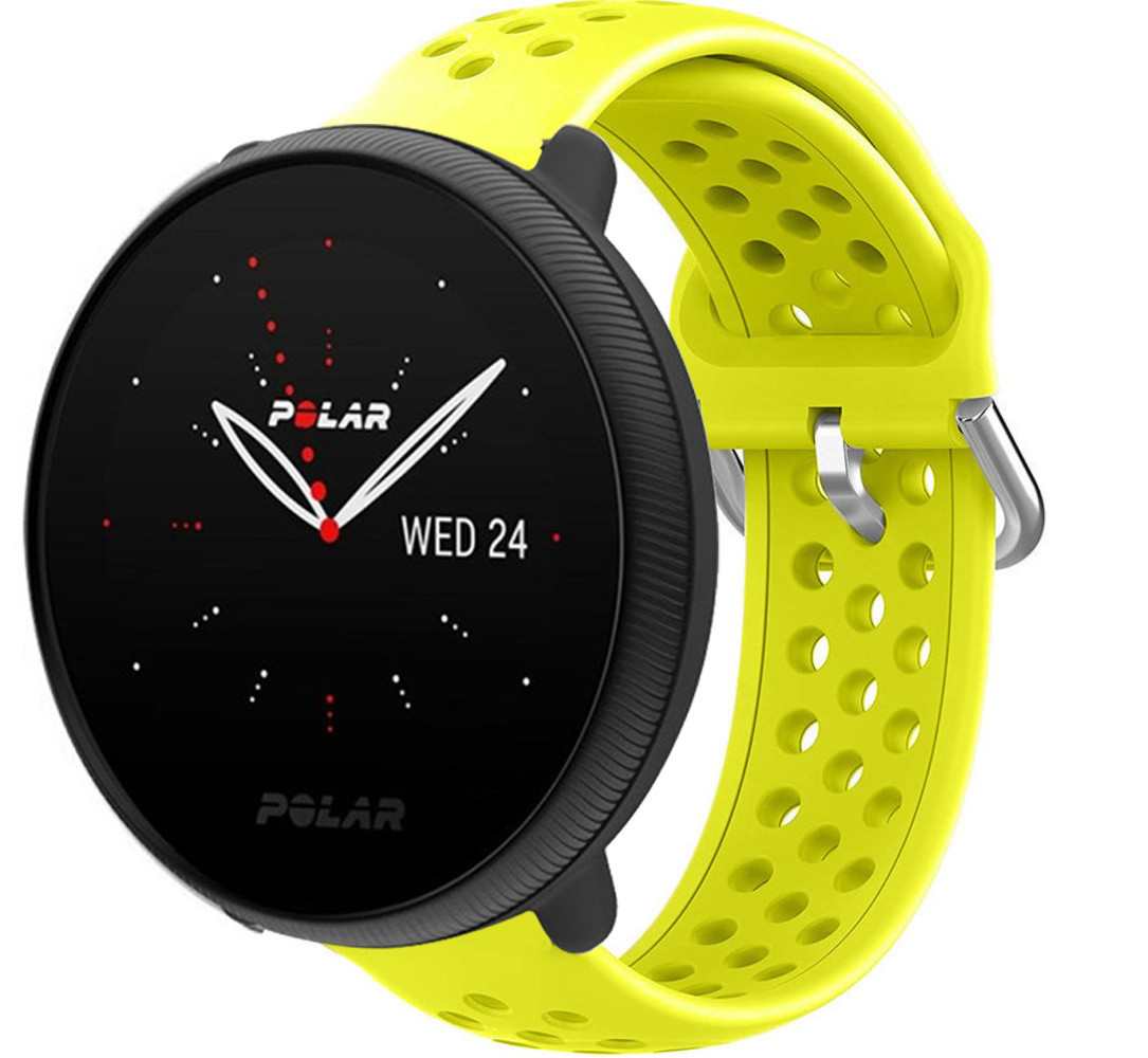 Strap-it® Strap-it Polar Ignite 2 Silikonband mit Löchern (Gelb)