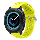 Strap-it® Samsung Gear Sport Silikonband mit Löchern (Gelb) Strap-it® Samsung Gear Sport Silikonband mit Löchern (Gelb)
