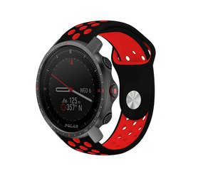 Strap-it® Polar Grit X Pro Sportarmband (Schwarz/Rot) Strap-it® Polar Grit X Pro Sportarmband (Schwarz/Rot)